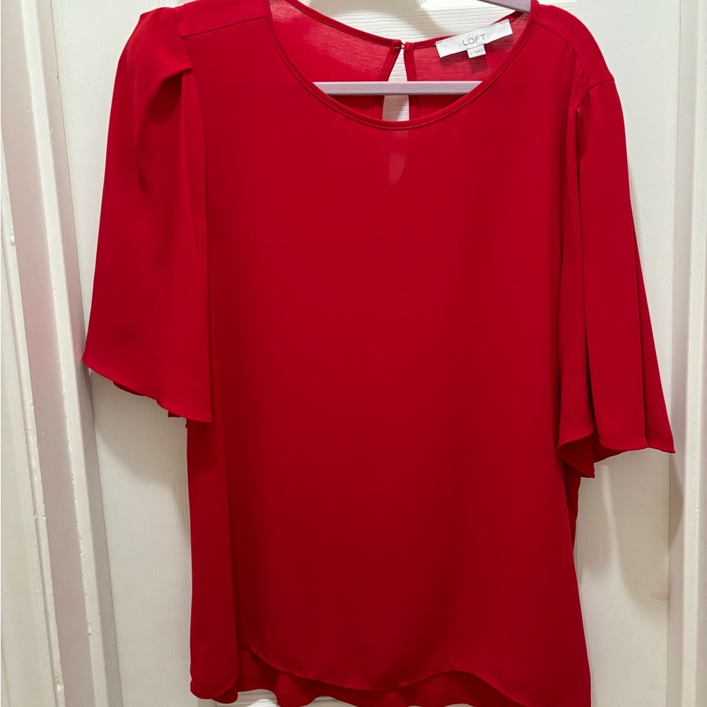 LOFT Red Blouse